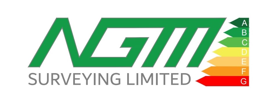 NGM surveying printed in green, on a white background.  A long the left, their is an energy scale, going from a in green, to g in red.